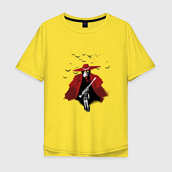 Футболка оверсайз мужская Hellsing bats, цвет: желтый