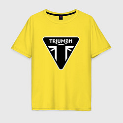 Футболка оверсайз мужская Triumph Мото Лого Z, цвет: желтый