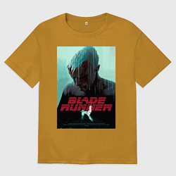 Футболка оверсайз мужская Слезы в дожде Blade Runner, цвет: горчичный