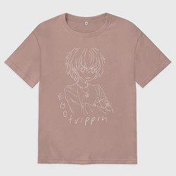 Футболка оверсайз мужская ROCKET Ego Trippin, цвет: пыльно-розовый