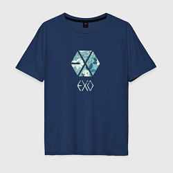 Футболка оверсайз мужская EXO, цвет: тёмно-синий