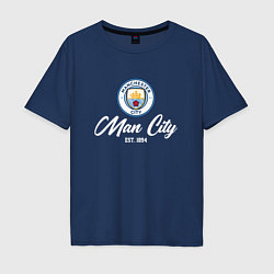 Футболка оверсайз мужская MAN CITY EST 1894, цвет: тёмно-синий