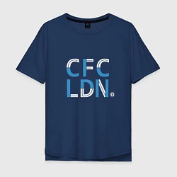 Футболка оверсайз мужская FC Chelsea CFC London 202122, цвет: тёмно-синий