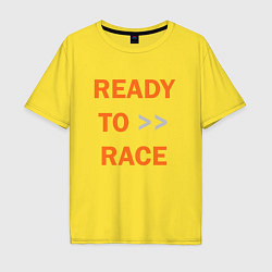 Футболка оверсайз мужская KTM READY TO RACE спина Z, цвет: желтый