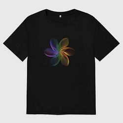 Футболка оверсайз мужская Завихрение, цвет: черный