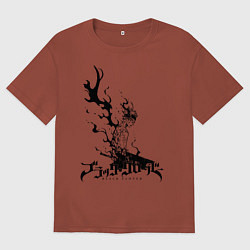 Футболка оверсайз мужская Черный Аста Черный Клевер, цвет: кирпичный