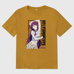 Футболка оверсайз мужская Bakemonogatari, цвет: горчичный