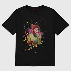 Футболка оверсайз мужская David Bowie Art, цвет: черный