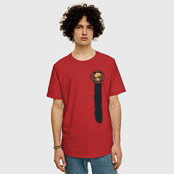 Футболка оверсайз мужская Ffdp, цвет: красный — фото 2