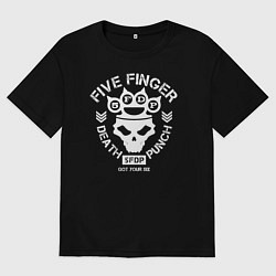 Футболка оверсайз мужская 5FDP Got Your Six, цвет: черный