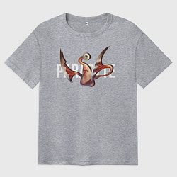 Футболка оверсайз мужская Parasyte Migi, цвет: меланж