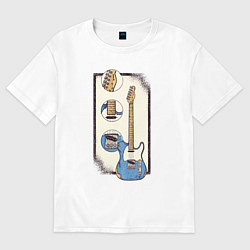Футболка оверсайз мужская Fender Telecaster, цвет: белый