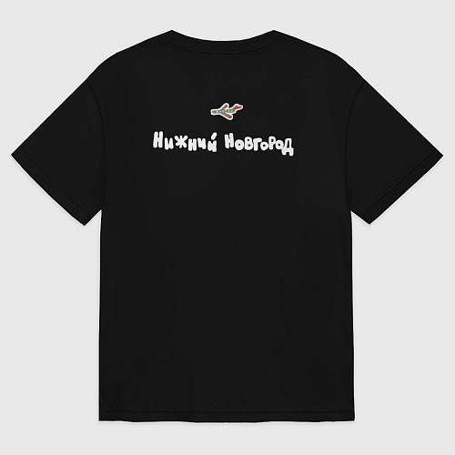 Мужская футболка оверсайз Ночной полёт / Черный – фото 2