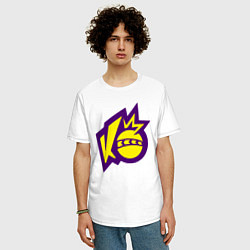 Футболка оверсайз мужская Knockout Team, цвет: белый — фото 2