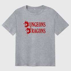 Футболка оверсайз мужская Dungeons and Dragons Драконы, цвет: меланж