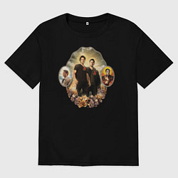 Футболка оверсайз мужская Сверхъестественное, цвет: черный