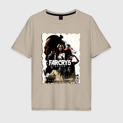 Футболка оверсайз мужская FARCRY GAME, цвет: миндальный