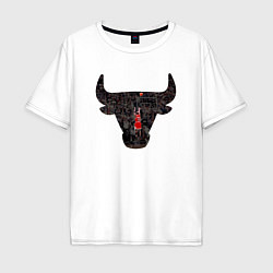 Футболка оверсайз мужская Bulls - Jordan, цвет: белый