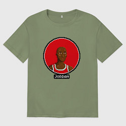 Футболка оверсайз мужская Retro Jordan, цвет: авокадо