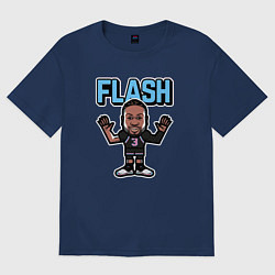 Футболка оверсайз мужская Wade - Flash, цвет: тёмно-синий