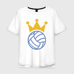 Футболка оверсайз мужская Volleyball King, цвет: белый