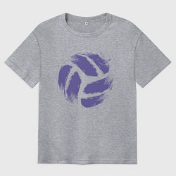 Футболка оверсайз мужская Мяч - Волейбол, цвет: меланж