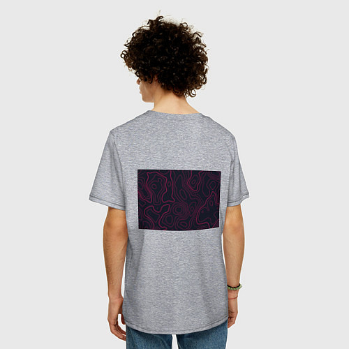 Мужская футболка оверсайз Магия узора / Меланж – фото 4