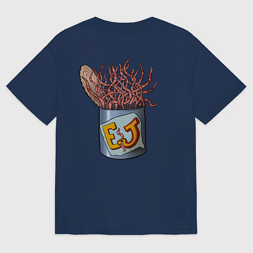 Мужская футболка оверсайз Princess whats her name / Тёмно-синий – фото 2