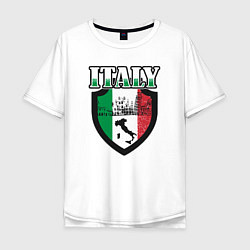 Футболка оверсайз мужская Italy Shield, цвет: белый