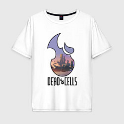 Мужская футболка оверсайз Dead Cells logo landscape