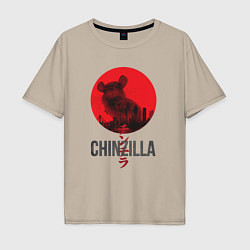 Мужская футболка оверсайз Chinzilla black