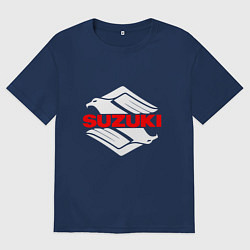Футболка оверсайз мужская SUZUKI СУЗУКИ МОТОСПОРТ, цвет: тёмно-синий