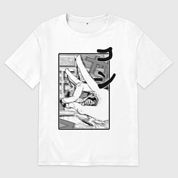 Футболка оверсайз мужская Chainsaw man Kon, цвет: белый