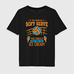 Футболка оверсайз мужская Volley - Soft Serve, цвет: черный