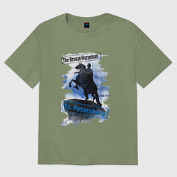 Футболка оверсайз мужская The Bronze Horseman, цвет: авокадо