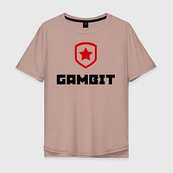 Футболка оверсайз мужская Gambit, цвет: пыльно-розовый