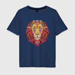Футболка оверсайз мужская Lion Puzzle, цвет: тёмно-синий