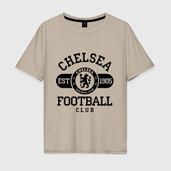 Футболка оверсайз мужская Chelsea Football Club, цвет: миндальный