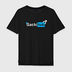 Футболка оверсайз мужская Gachi hub, цвет: черный