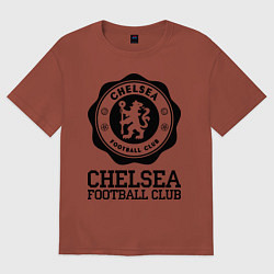 Футболка оверсайз мужская Chelsea FC: Emblem, цвет: кирпичный
