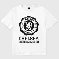 Футболка оверсайз мужская Chelsea FC: Emblem, цвет: белый