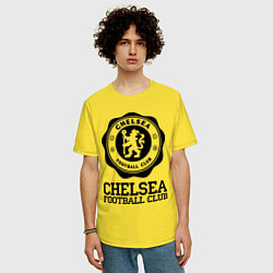 Футболка оверсайз мужская Chelsea FC: Emblem, цвет: желтый — фото 2