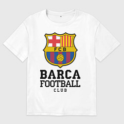 Футболка оверсайз мужская Barcelona Football Club, цвет: белый