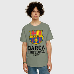 Футболка оверсайз мужская Barcelona Football Club, цвет: авокадо — фото 2