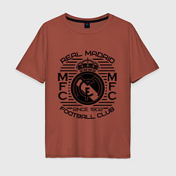 Футболка оверсайз мужская Real Madrid MFC, цвет: кирпичный