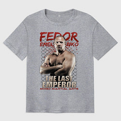 Футболка оверсайз мужская ФЕДОР ЕМЕЛЬЯНЕНКО, цвет: меланж