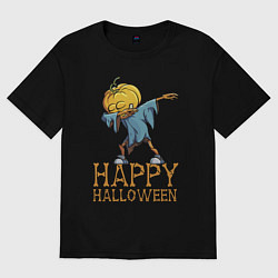 Футболка оверсайз мужская Happy Halloween, цвет: черный