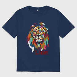 Футболка оверсайз мужская Lion, цвет: тёмно-синий