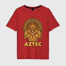 Футболка оверсайз мужская Aztec Ацтеки, цвет: красный