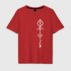 Футболка оверсайз мужская РУНЫ RUNES Z, цвет: красный